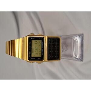 Gold Casio DBC-611G Data Bank Calculator Watch - New Battery - Works Great